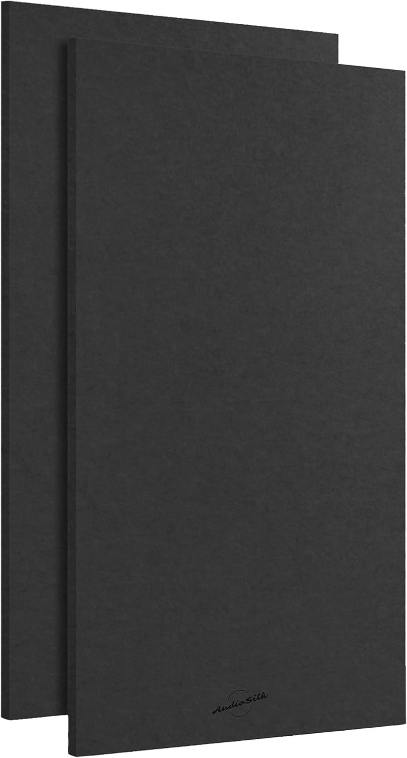 Acoustic Panels 2 Pack Large 46in x 23in Black for Sound Treatment