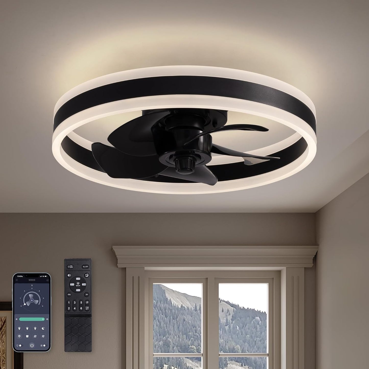 Ceiling Fans with Lights and Remote for Small Rooms and Bedrooms
