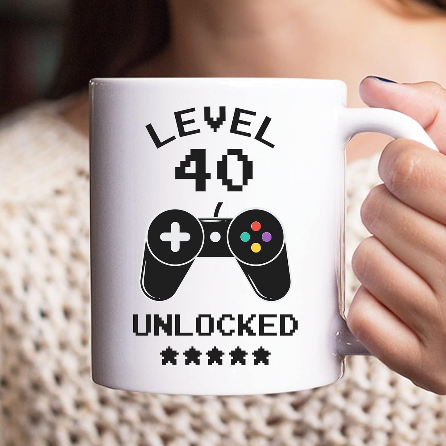 Level 40 Unlocked Funny Gaming Mug - Perfect 40th Birthday Gift!
