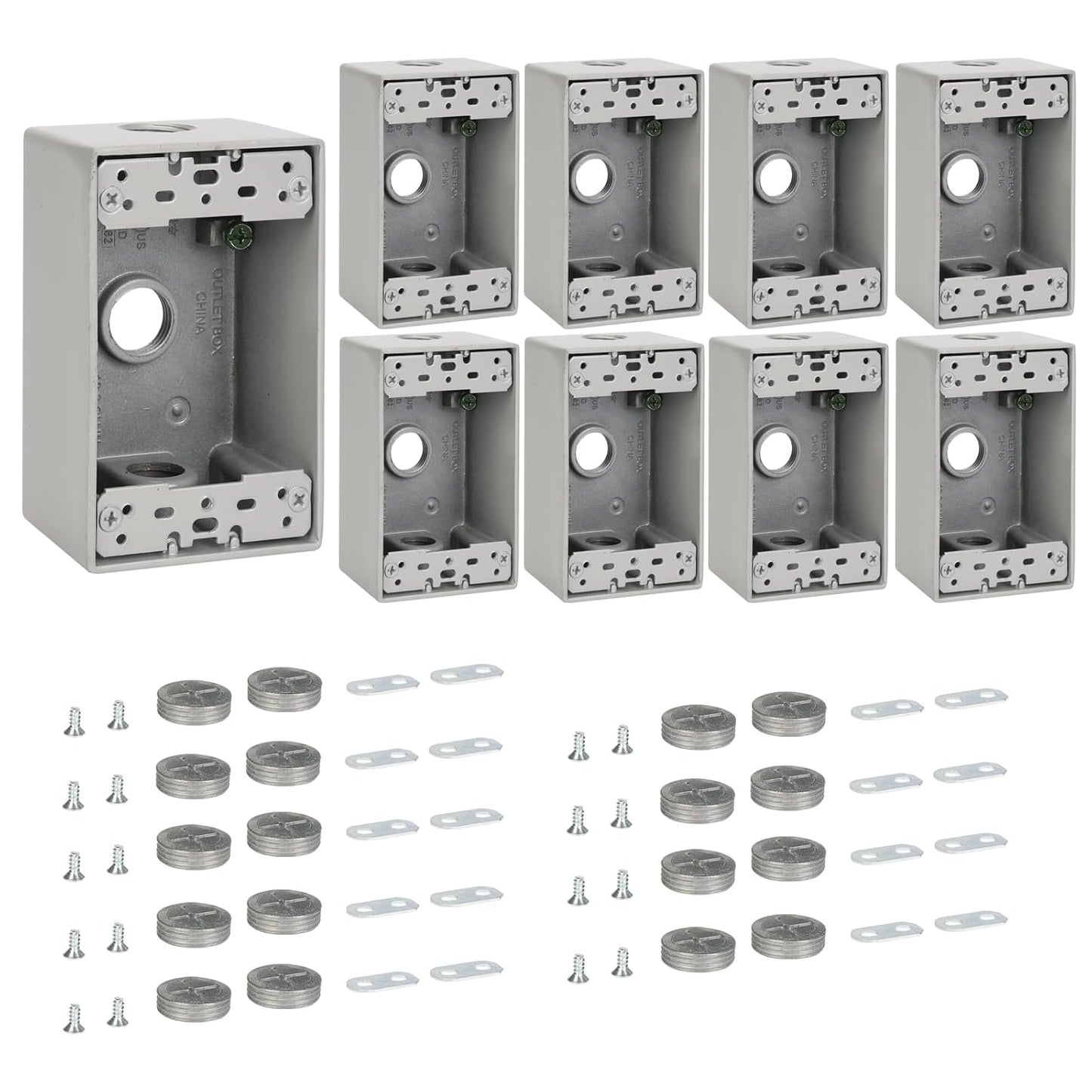 Weatherproof Outlet Box with Three 1/2-in Threaded Outlets