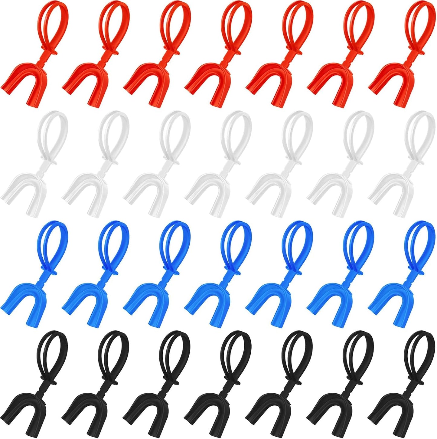 30 Pcs Strapped Mouth Guard for Sports - Soft and Reliable