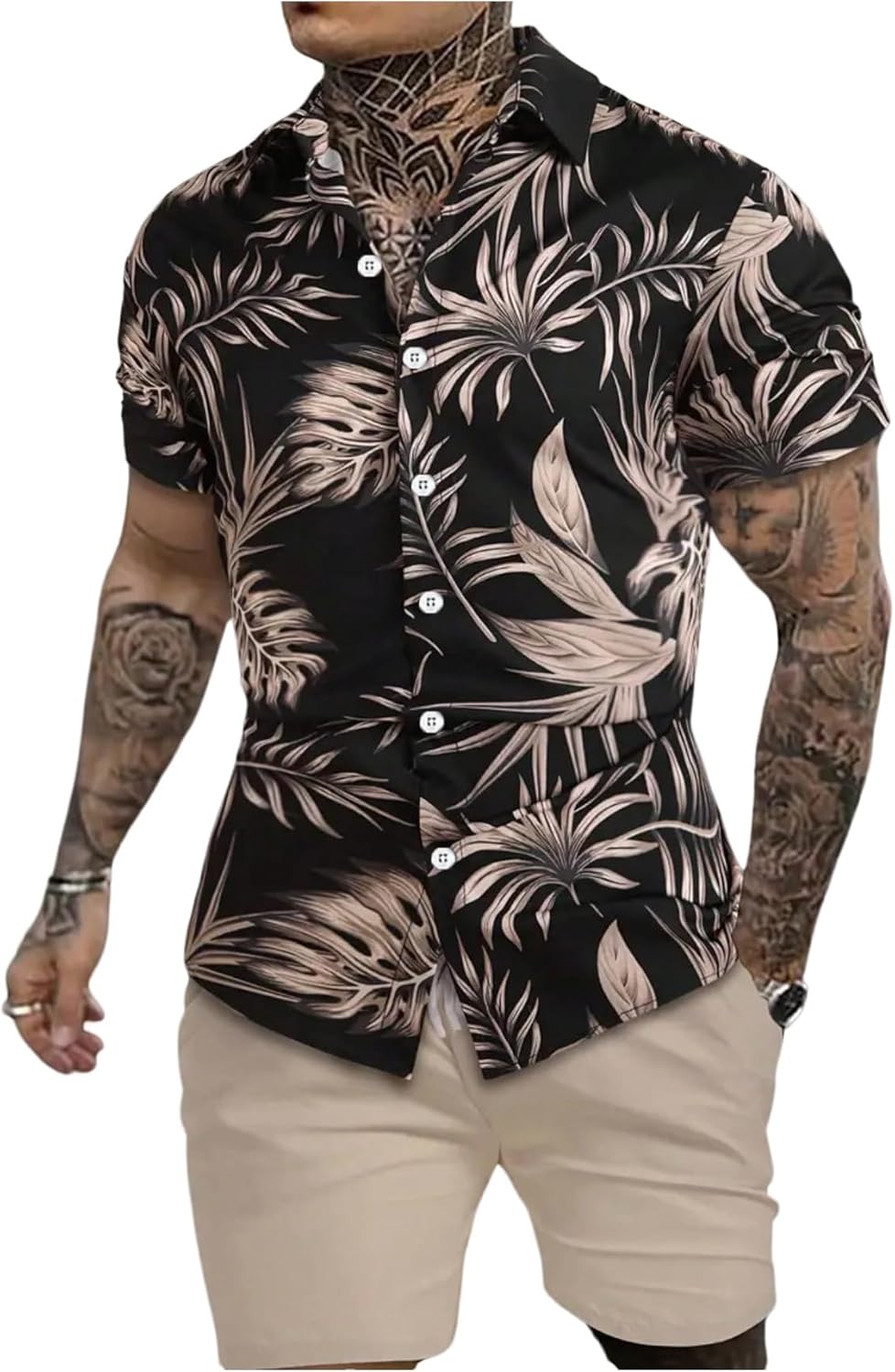 GORGLITTER Men's Vacation Beach Outfits 2 Piece Set for Style