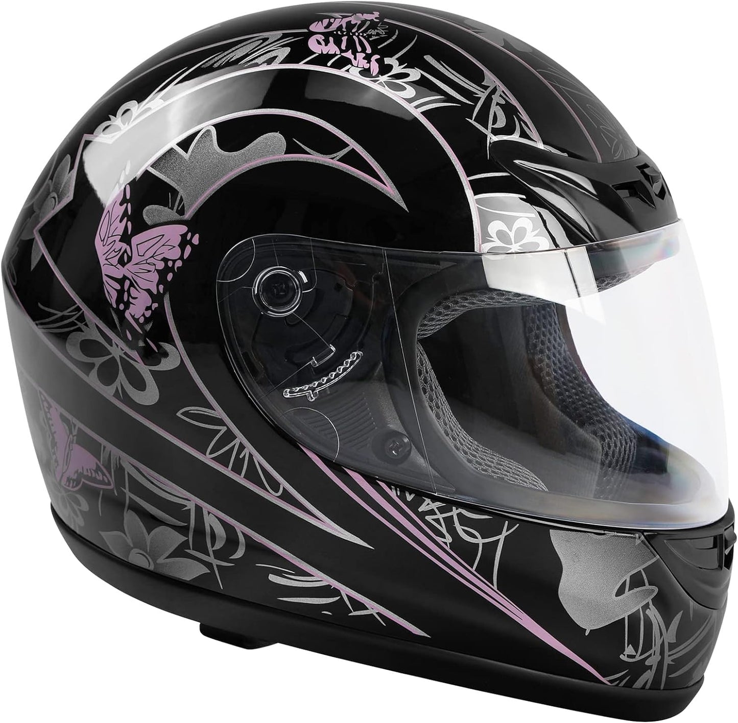 TCMT Size-S DOT Motorcycle Butterfly Flip Up Full Face Helmet