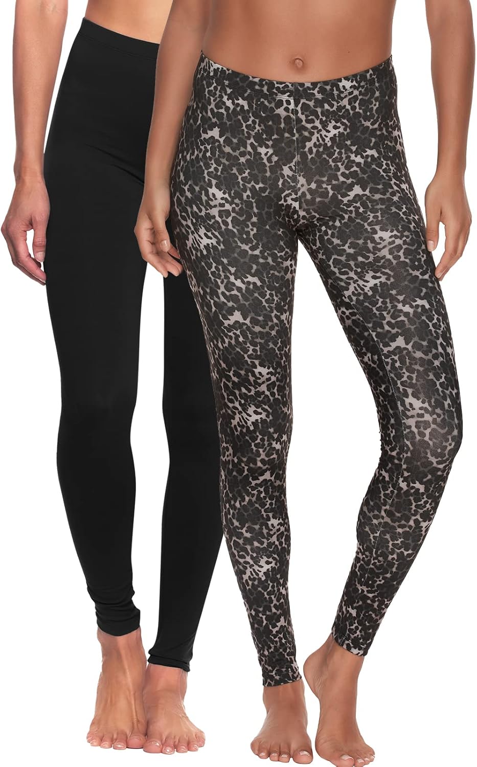 Felina Velvety Super Soft Lightweight Leggings 2-Pack for Women