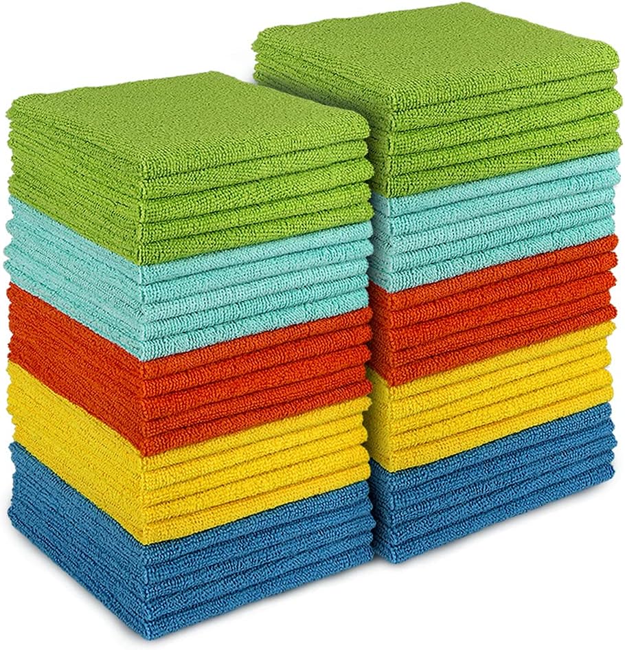 AIDEA Microfiber Cleaning Cloths 50PK - Versatile All-Purpose Towels