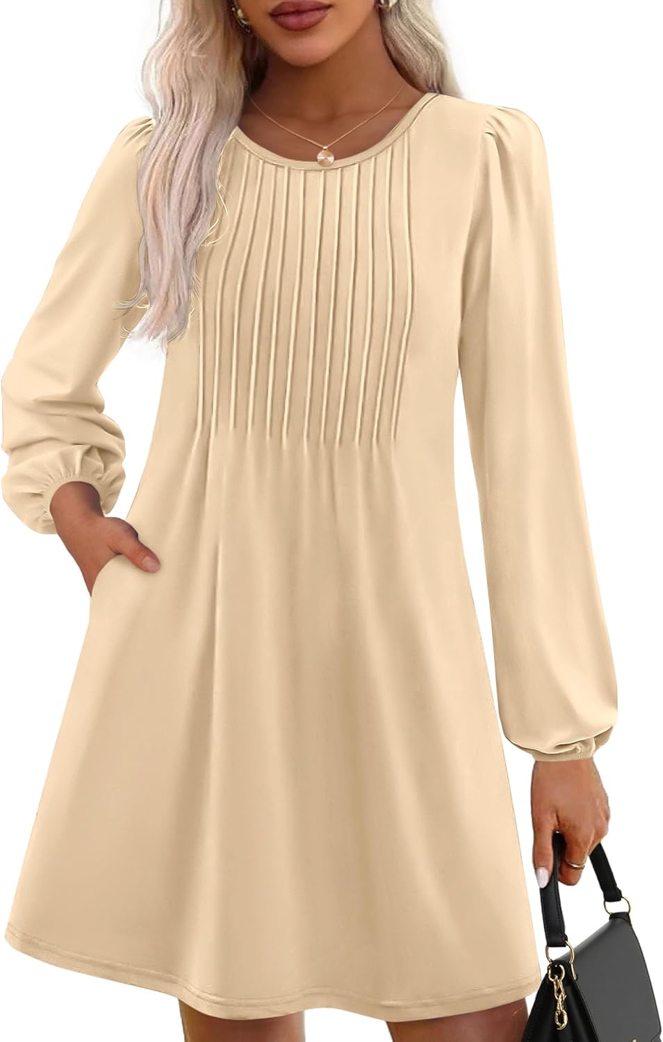 Fall Dresses for Women Long Sleeve Mini Flowy A Line Style