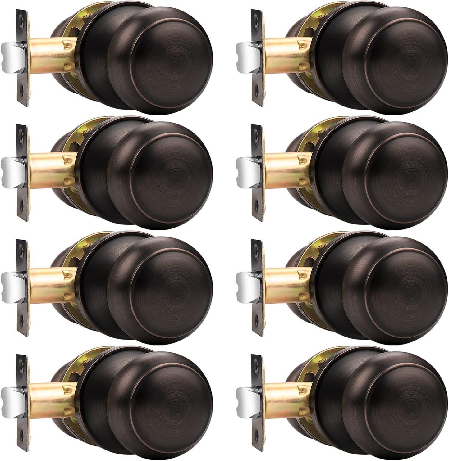 Probrico Passage Door Lock Knobs for Hallway and Closet Use