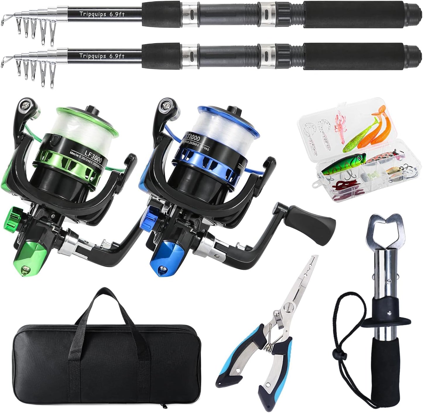 Ultimate Fishing Combo Set: Rod, Reel, Tools & Bag