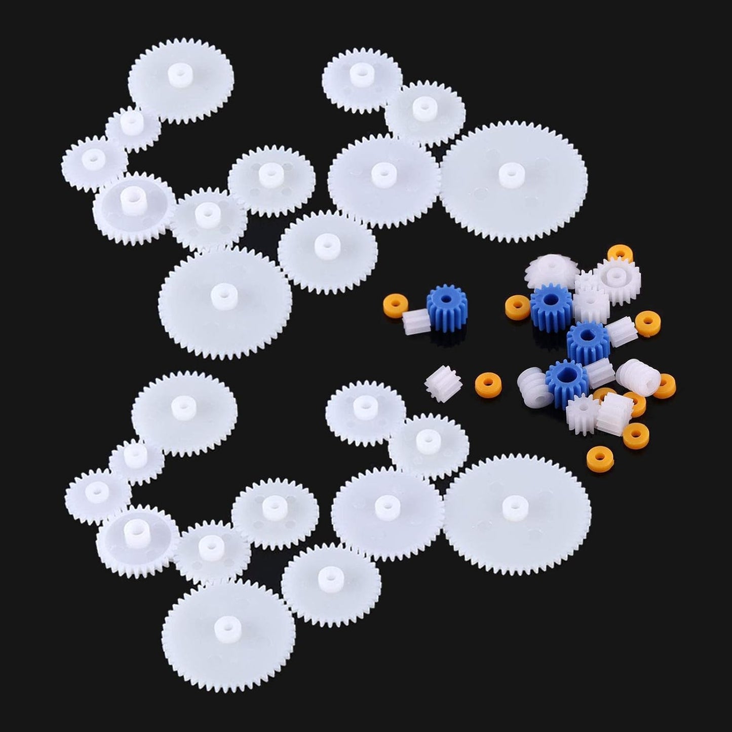 ALAMSCN 50 Pcs Plastic Gear Kit for Toy DIY Projects