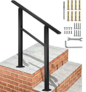 Handrails for Outdoor Steps - Wrought Iron Safety Railing