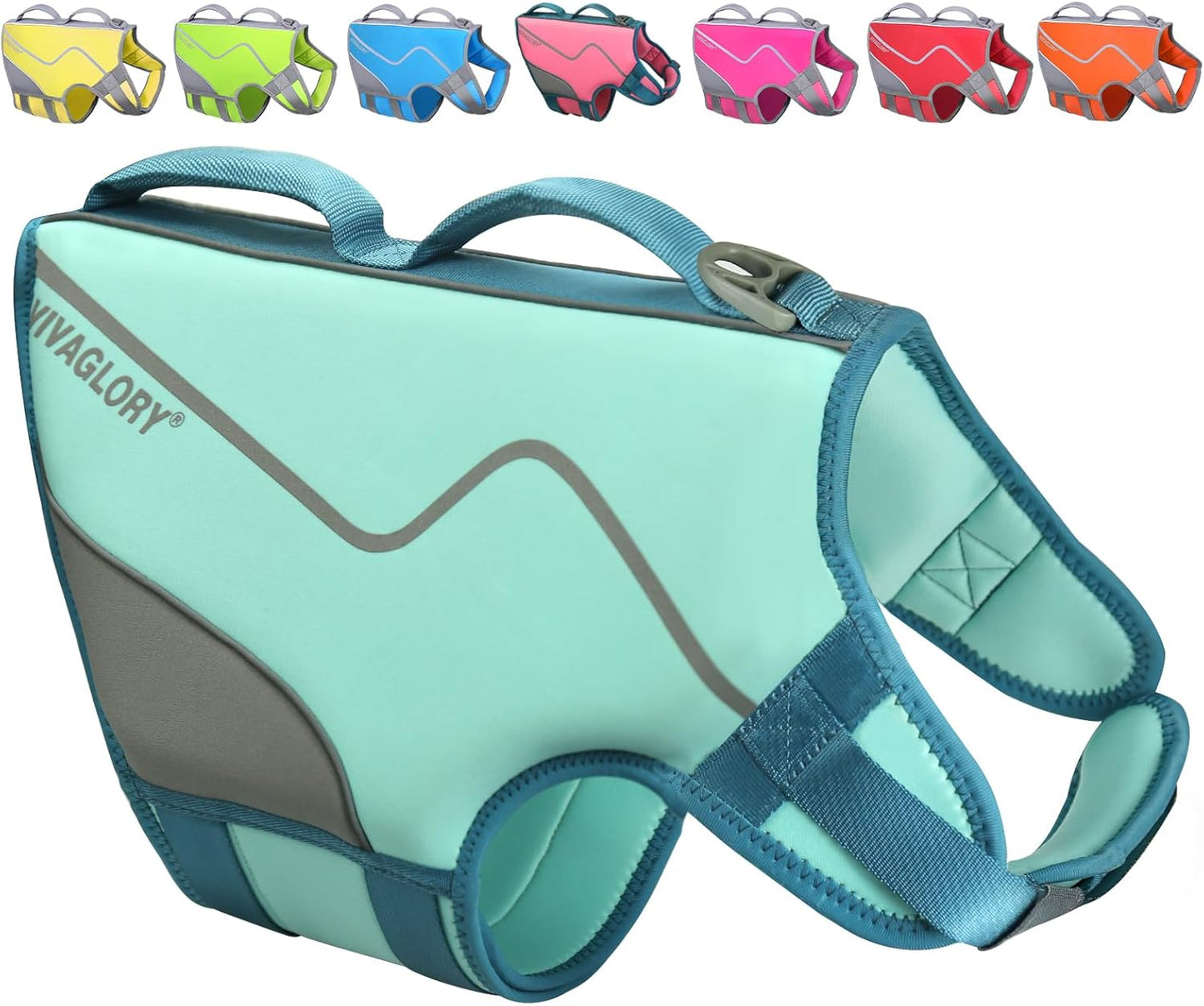 VIVAGLORY Neoprene Dog Life Jacket for Safe Water Adventures