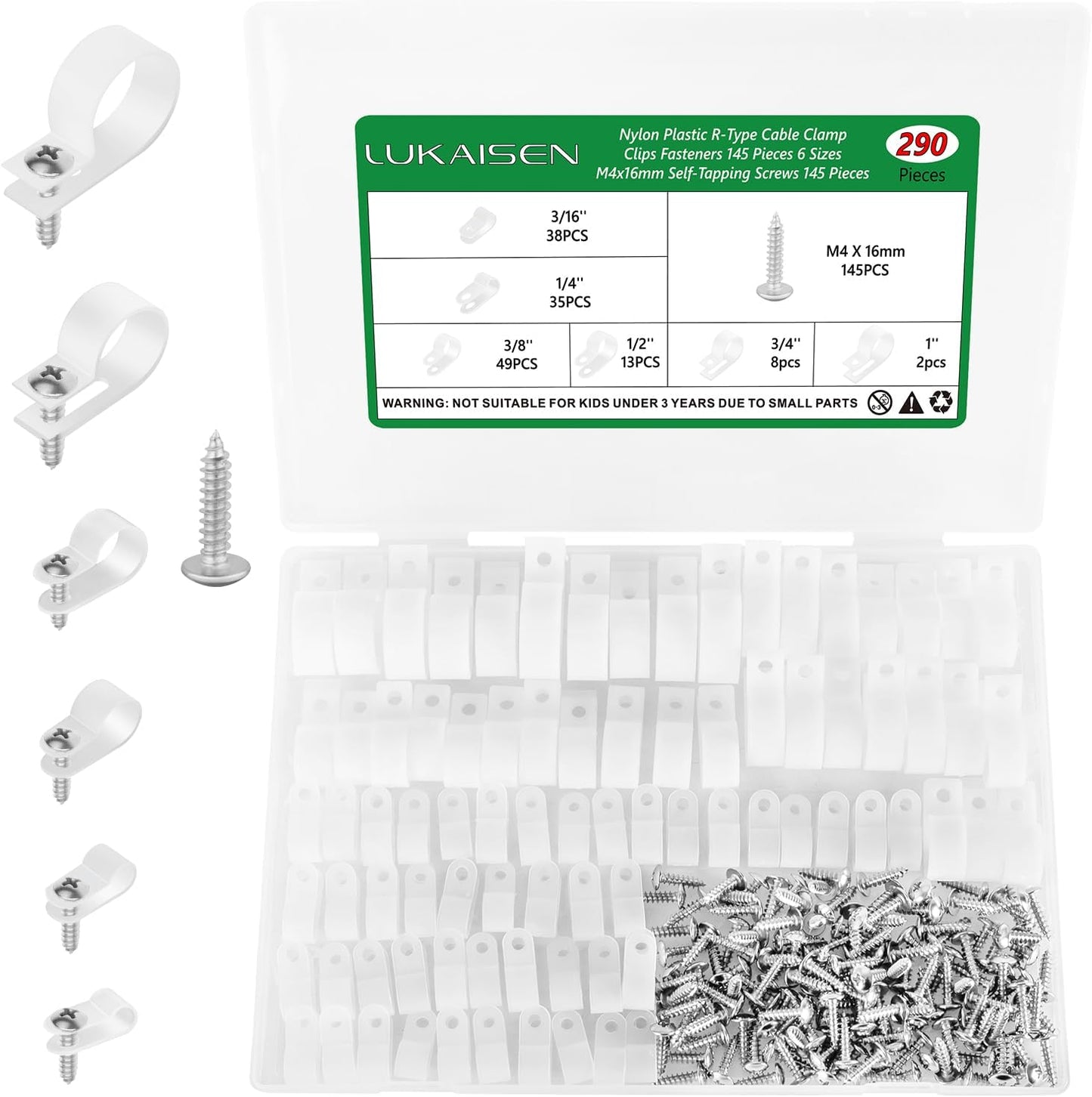 LuKaiSen Cable Clips Set - Organize Cords with Ease!