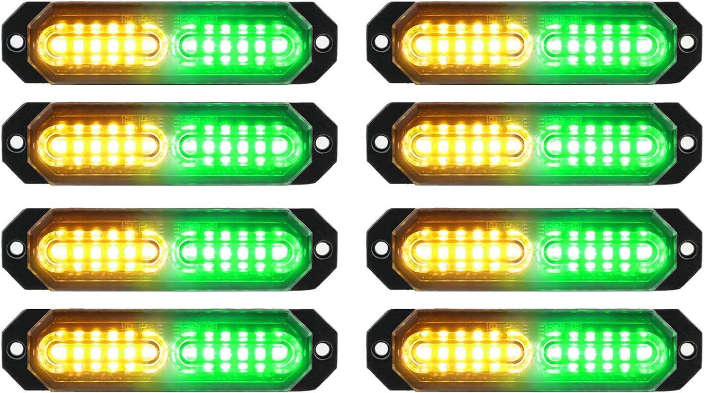 Ultra Slim 12-LED Surface Mount Strobe Lights for Vehicles