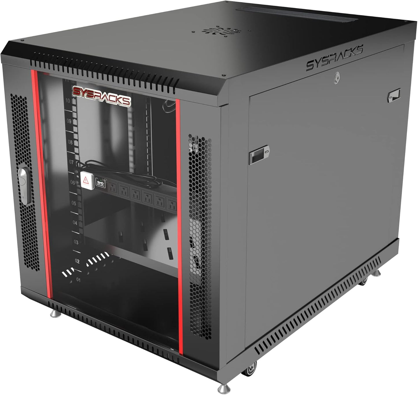 SYSRACKS 12U 35 Inch Depth Server Rack Cabinet for Equipment