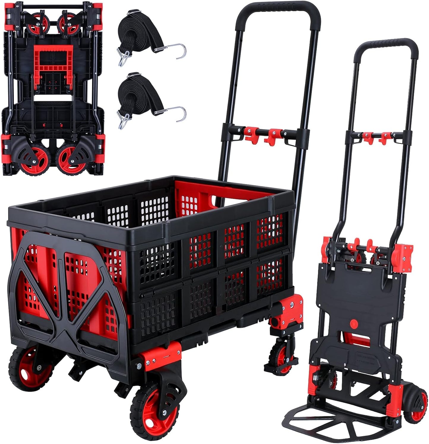 2-in-1 Hand Truck Dolly Foldable with 330LBS Capacity
