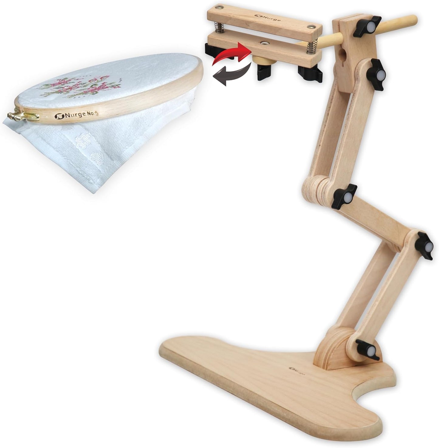 Adjustable Embroidery Table Stand with Swivel Holder for Crafters