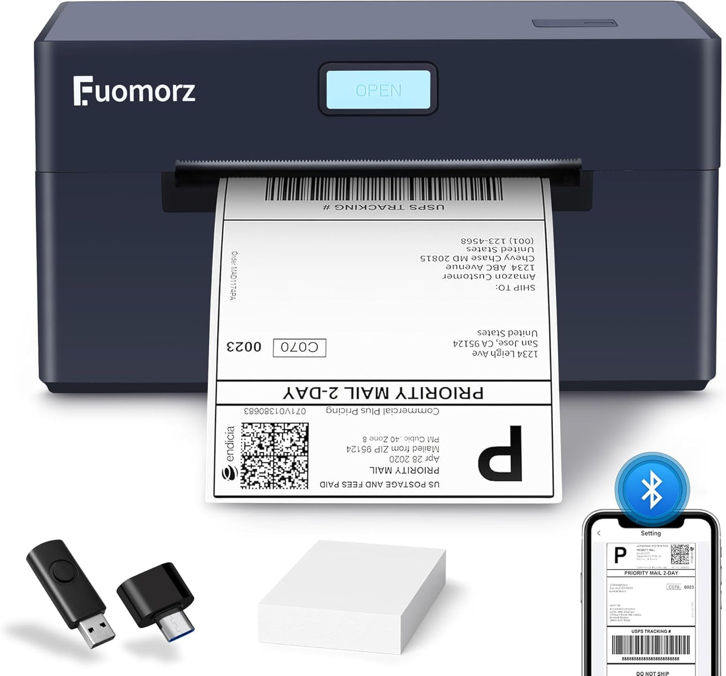 Bluetooth Shipping Label Printer for Small Business Efficiency