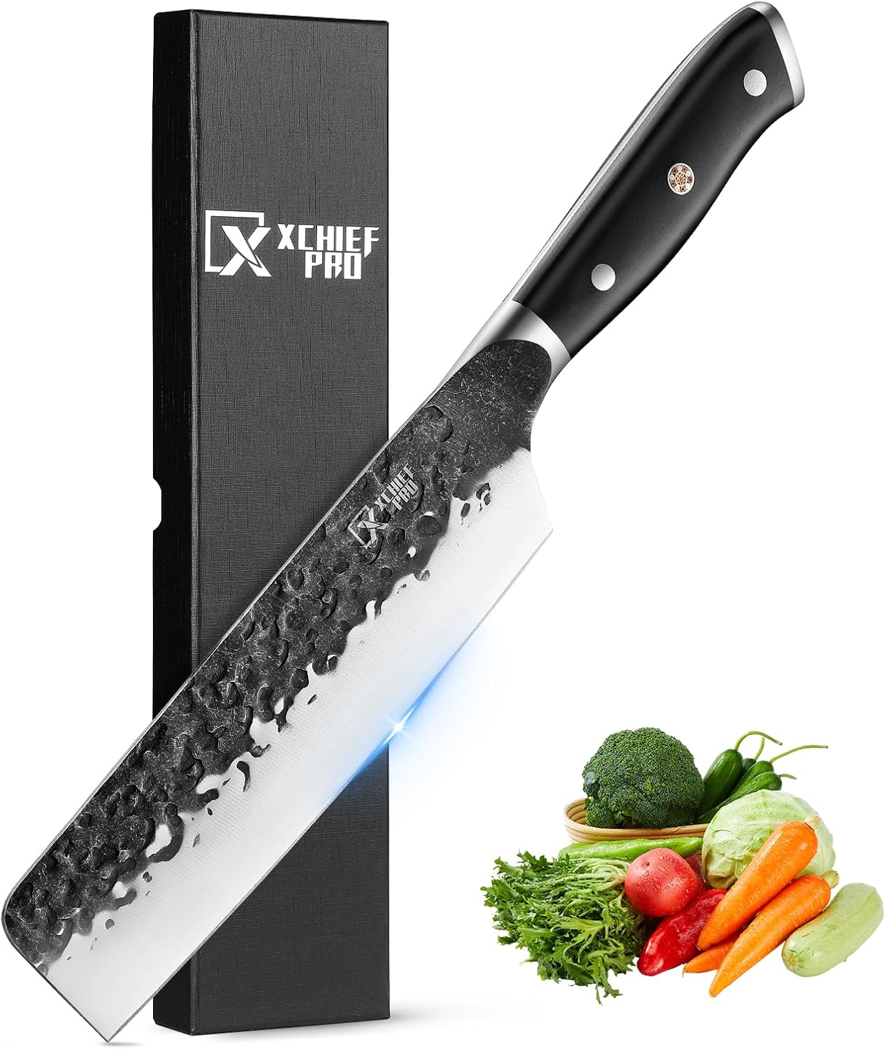 7 Inch Japan Nakiri Knife - Premium High Carbon Steel Chef Knife