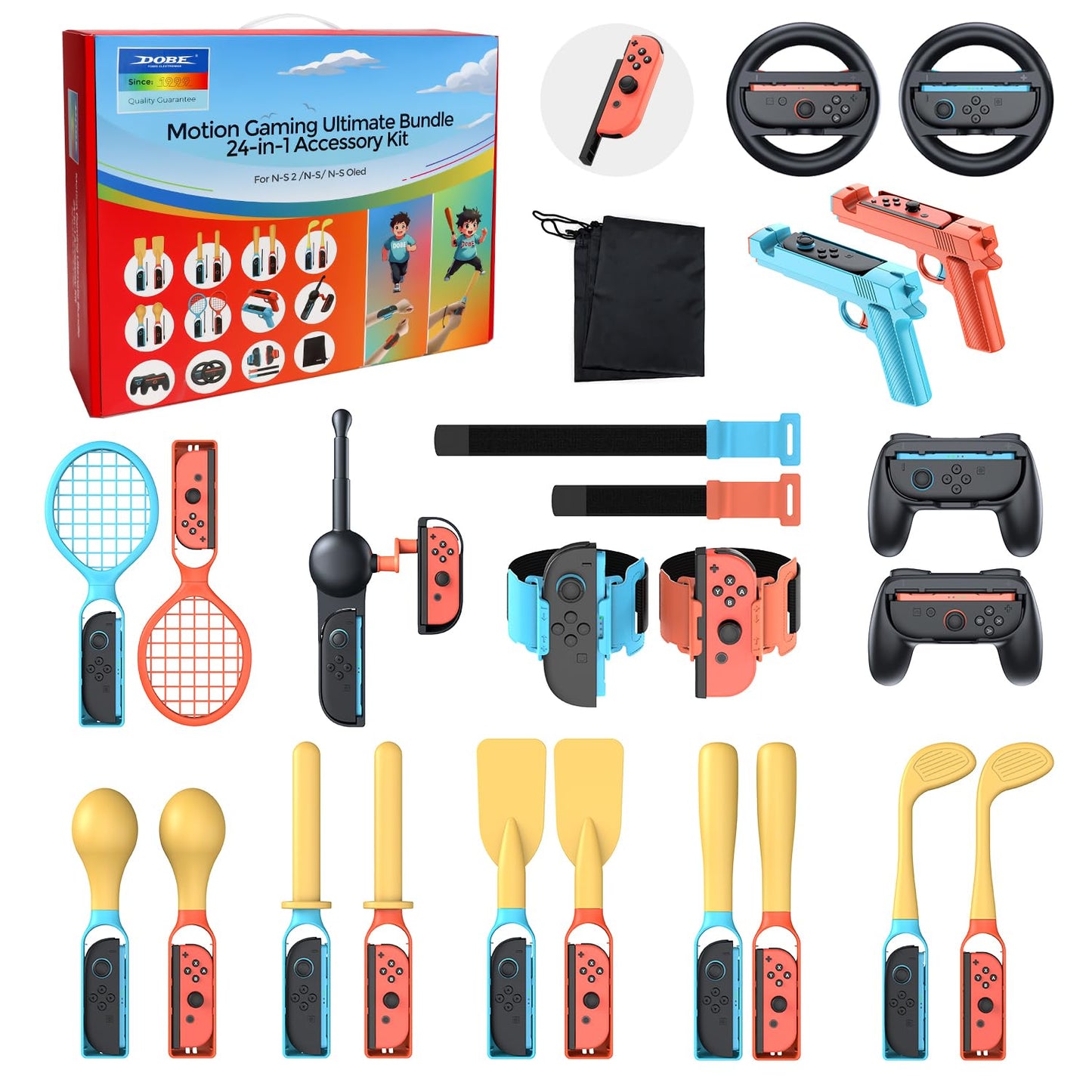 24 in 1 Accessories Kit for Nintendo Switch Sports Fun