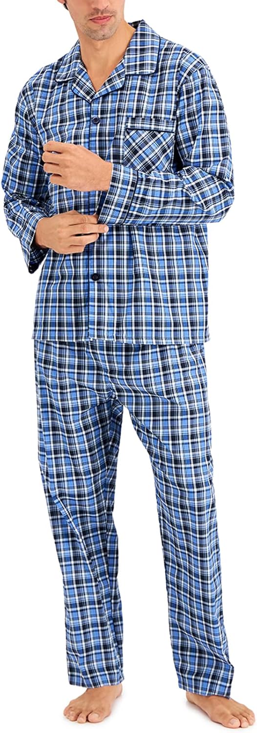 Hanes Men's Long Sleeve Pajama Set for Ultimate Comfort