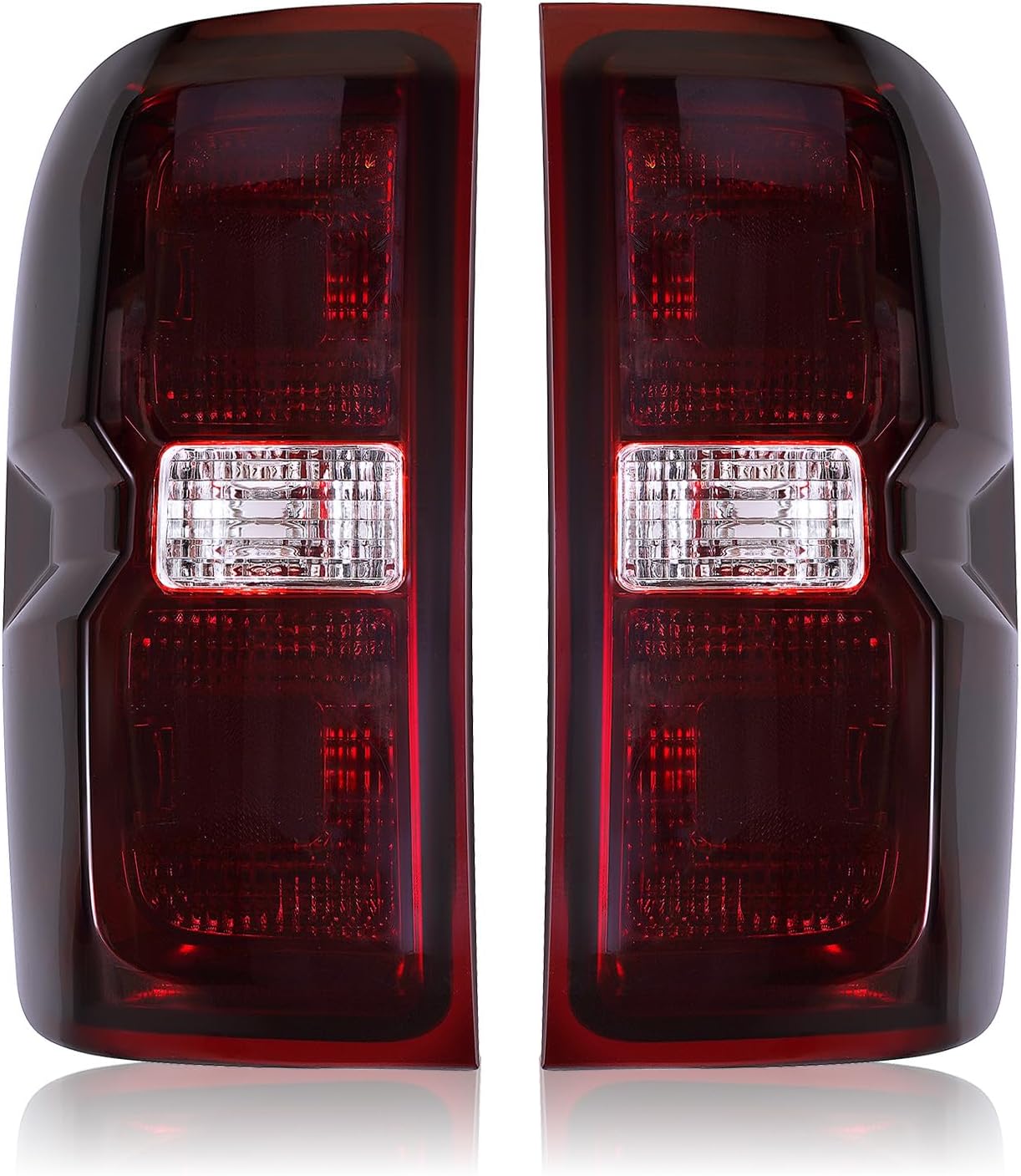 Dark-Red Tail Lights for 2014-2019 Chevy Silverado & GMC Sierra
