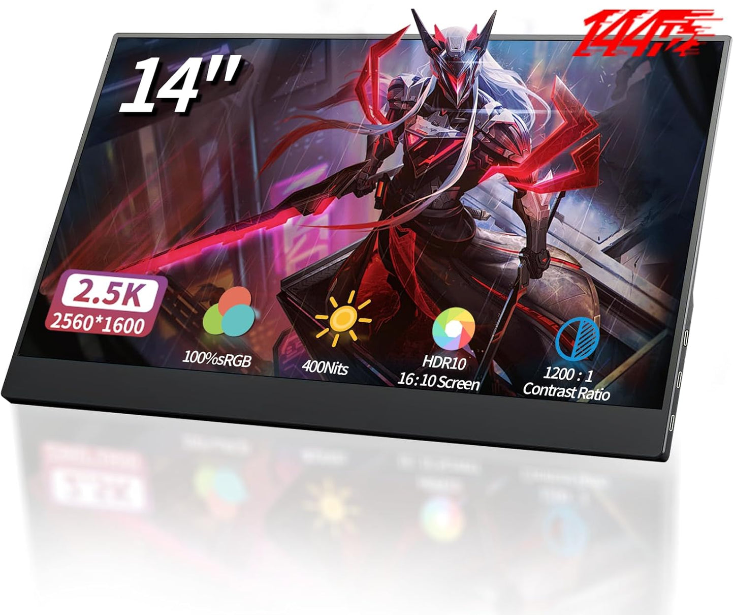 StarXnDa Portable 2.5K Gaming Monitor - 144Hz Refresh Rate