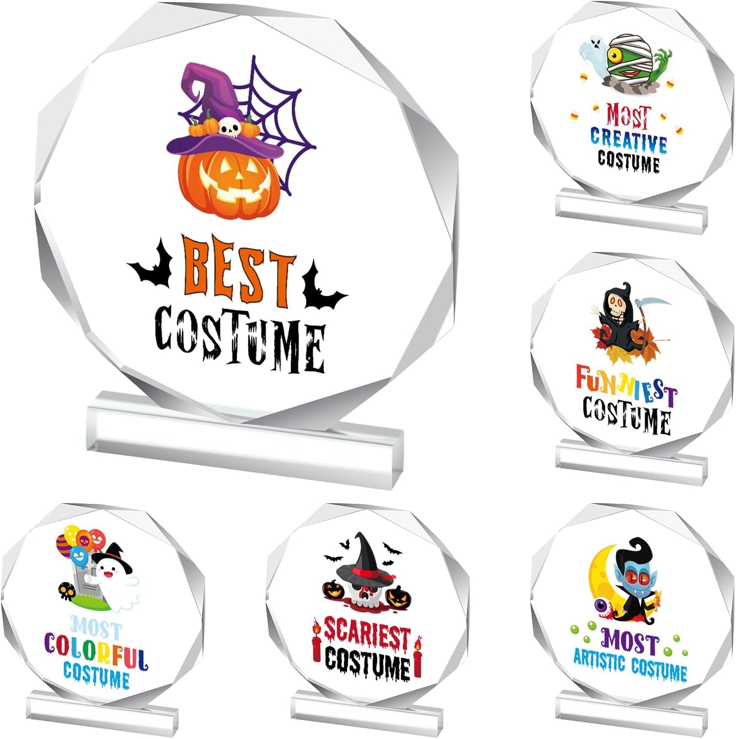 Halloween Acrylic Trophy Awards for Costume Contest Fun