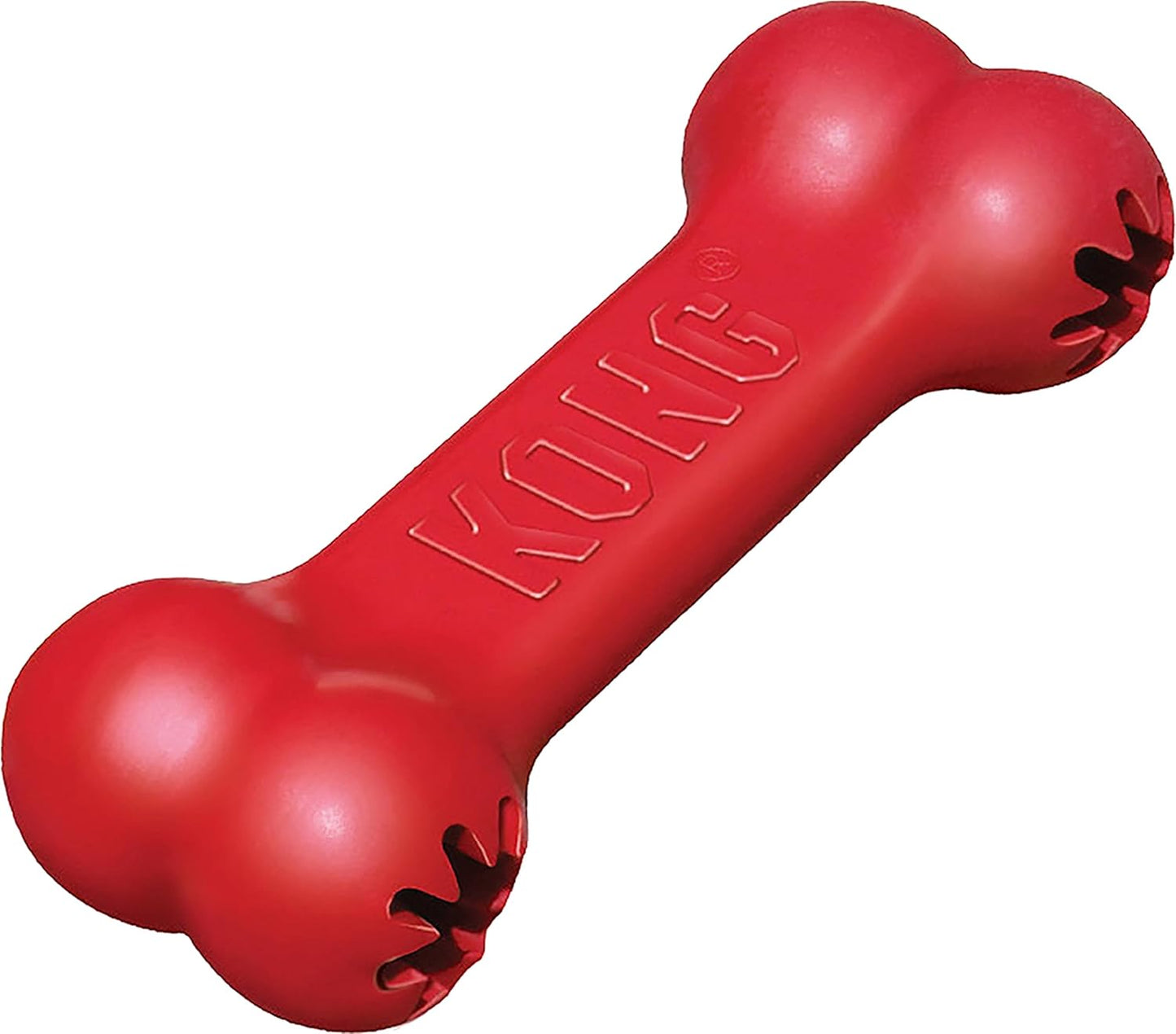 Interactive Treat Dispensing Dog Bone - Red, Medium Dogs