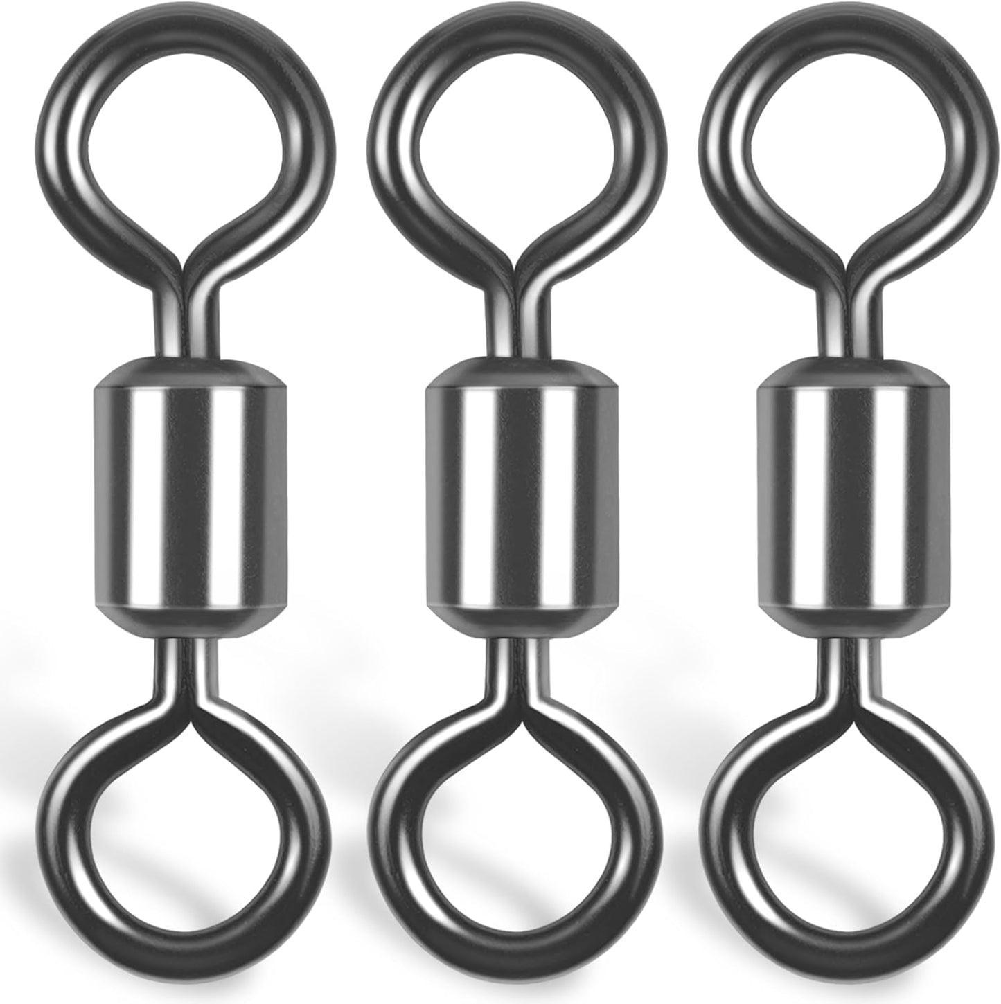 SILANON 120pcs Stainless Steel Fishing Swivels - Perfect for Saltwater Fishing!