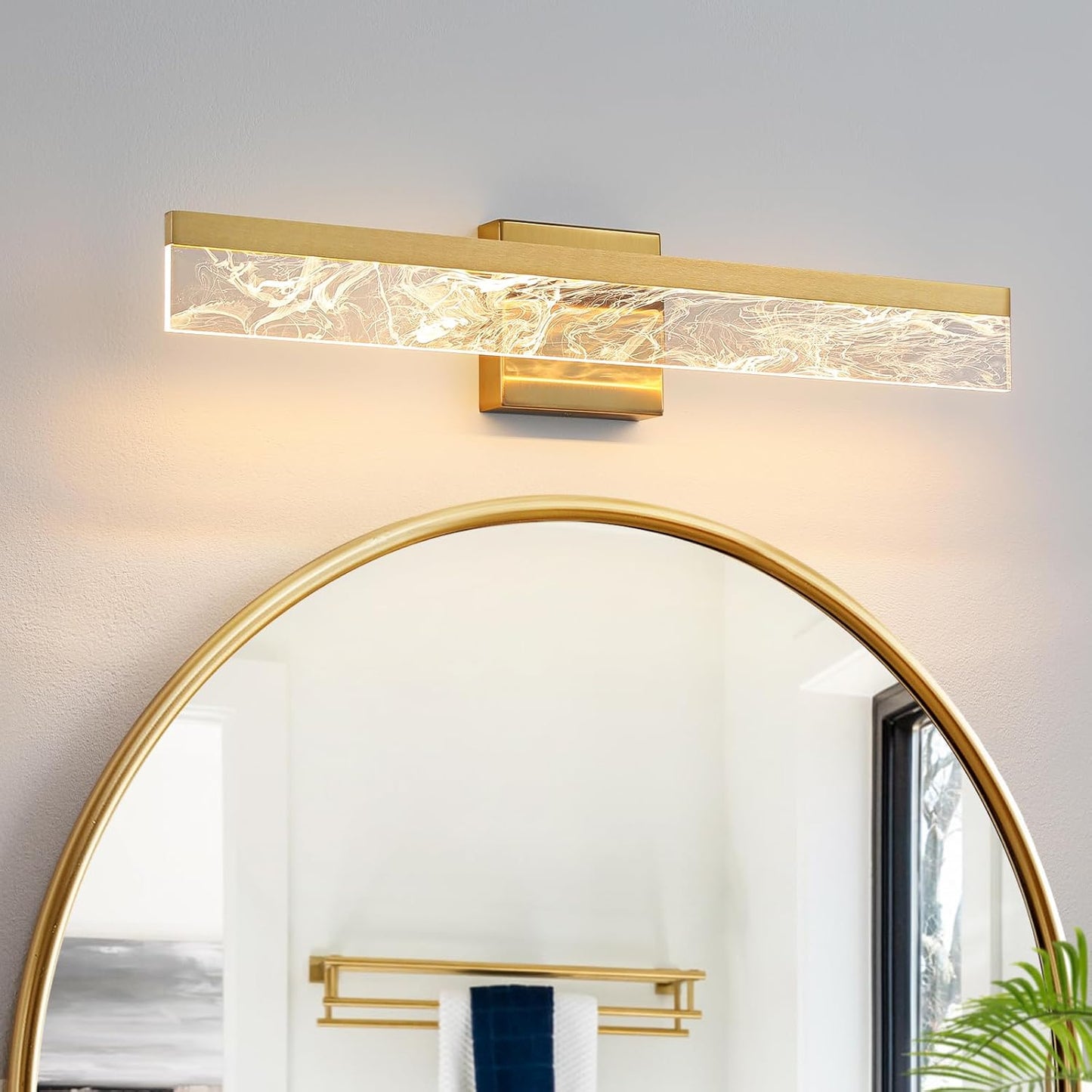 Gold Vanity Light - 24 Inch Modern Bathroom Fixture for Elegance