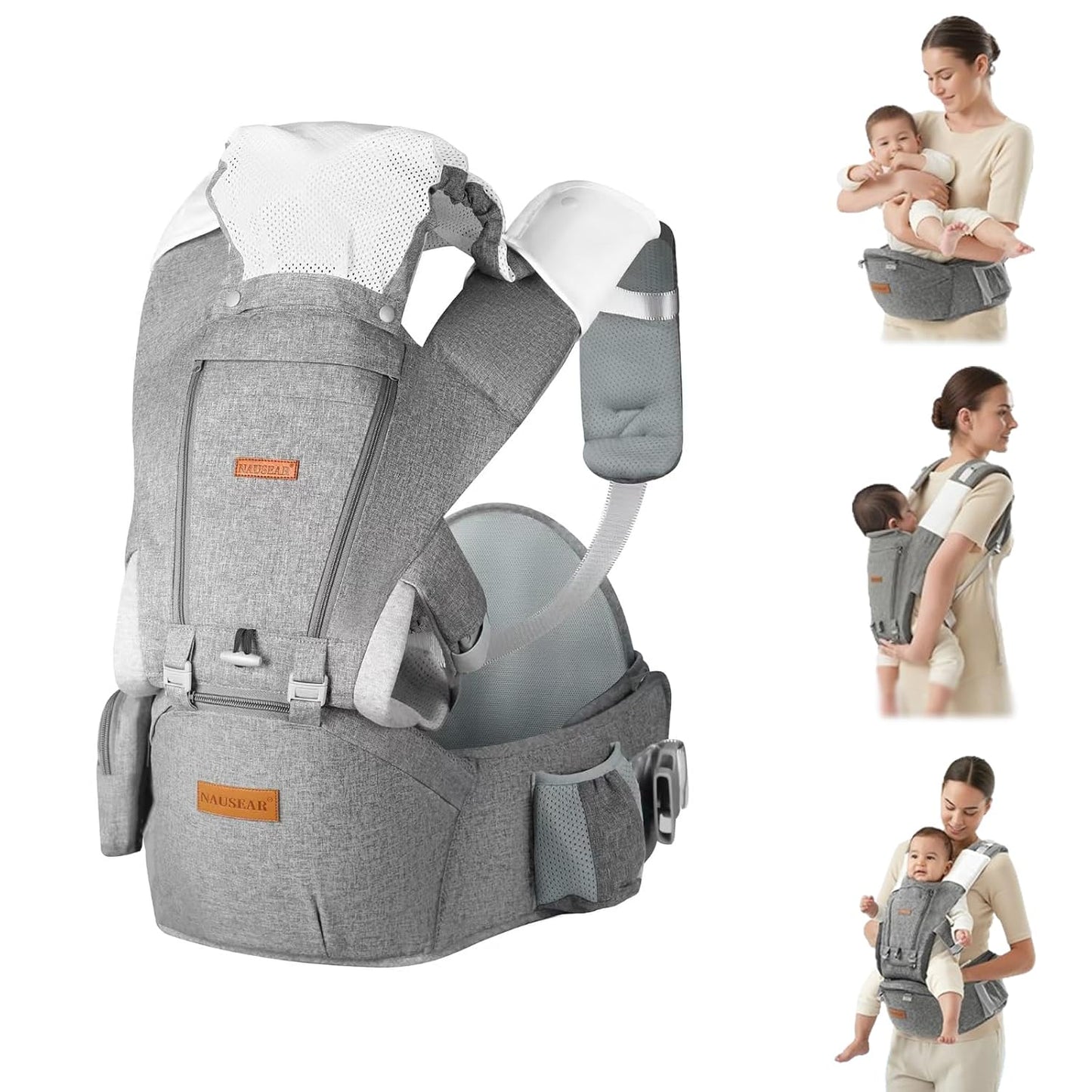 9-in-1 Lumbar Support Baby Carrier - Cozy & Ergonomic