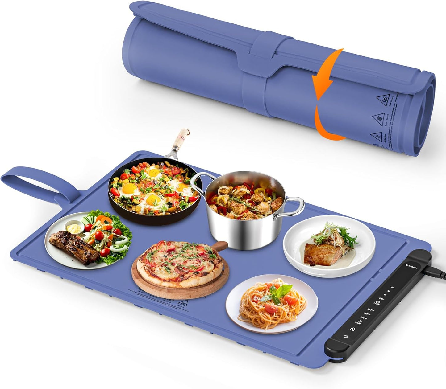 Warming Mat for Food: Foldable Silicone Electric Warming Tray