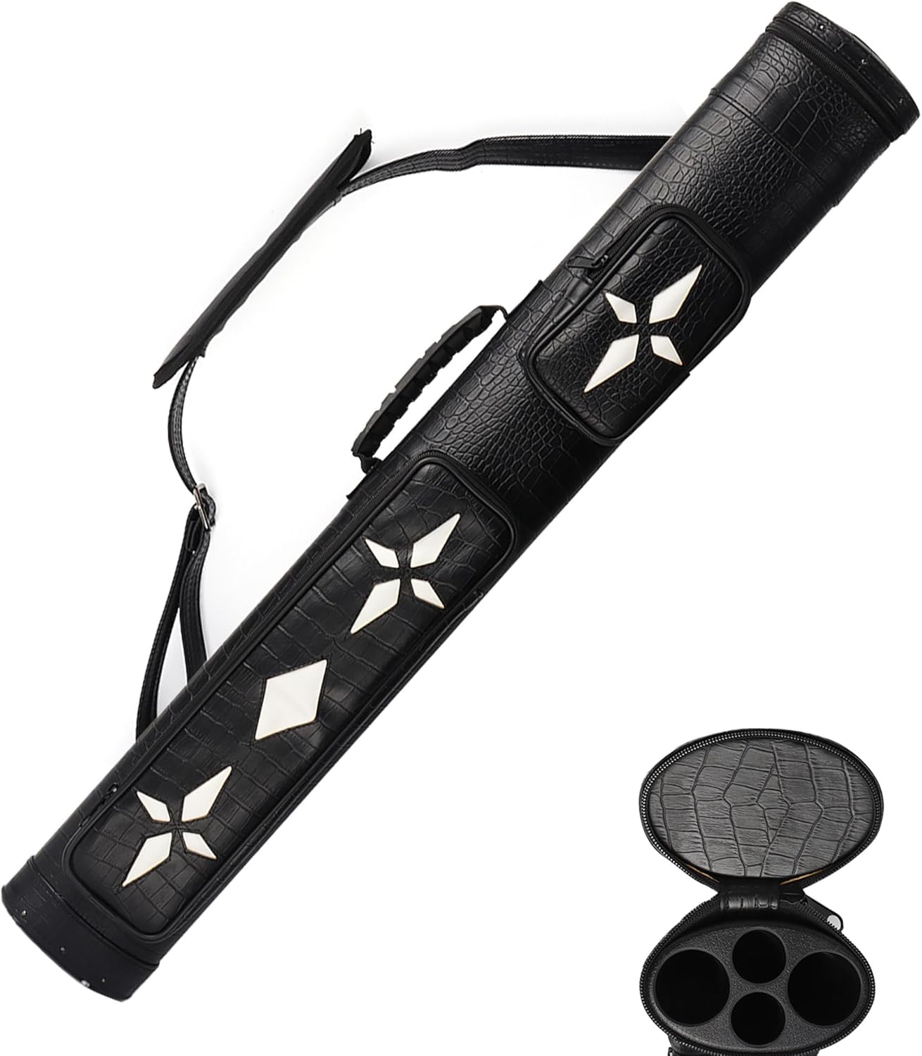 Deluxe Hard Billiard Pool Cue Stick Carrying Case for Players