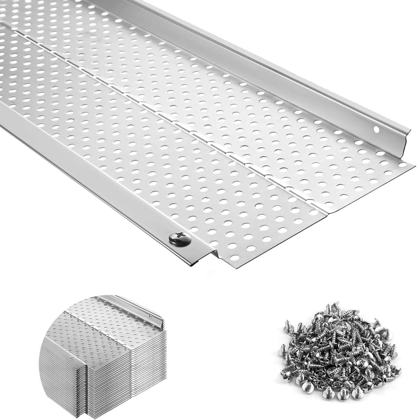 5 Inch Gutter Guard 26 Pack Aluminum Mesh Leaf Guards for Protection