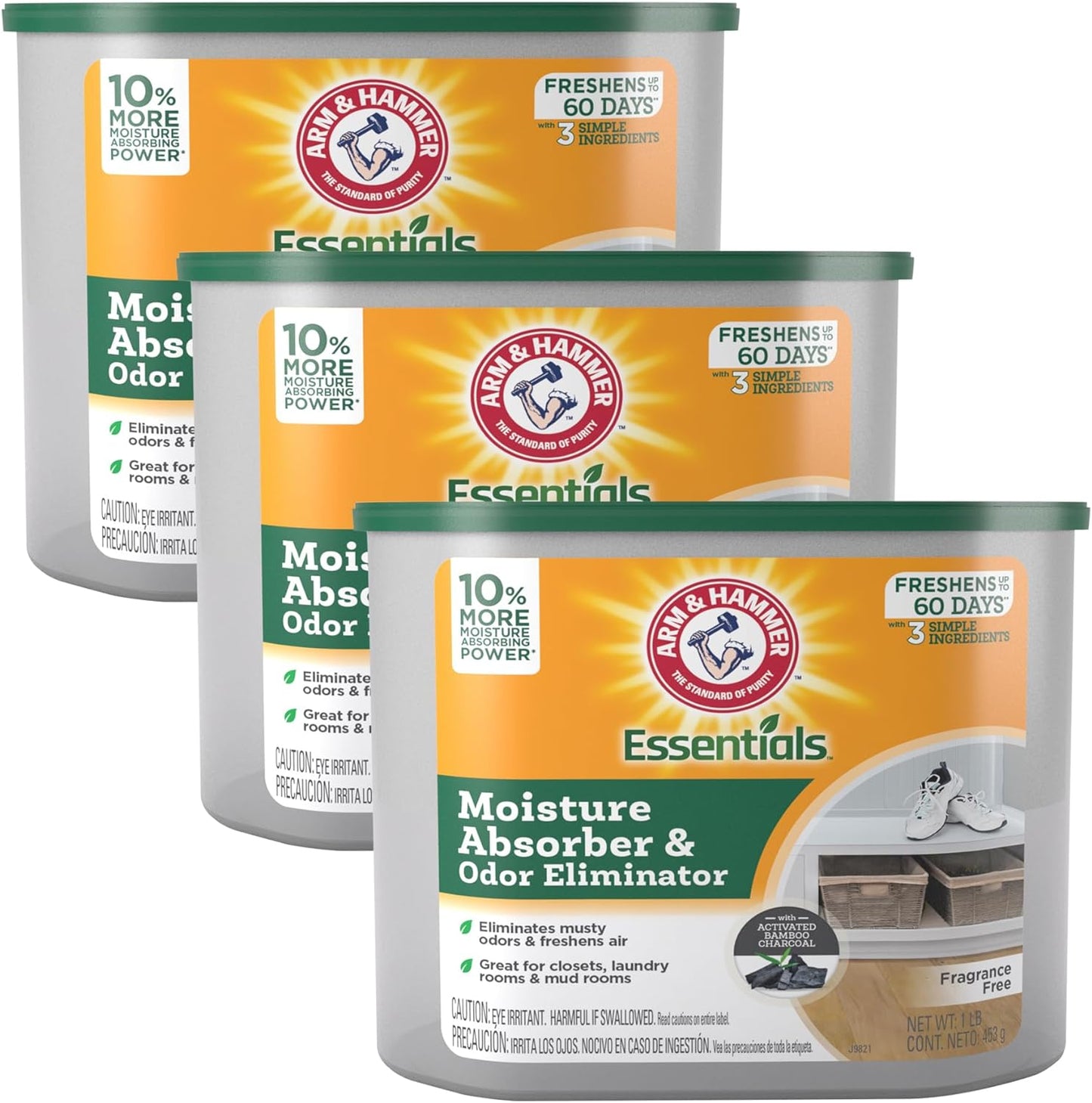 Arm & Hammer Dehumidifier Trio: Absorbs Moisture