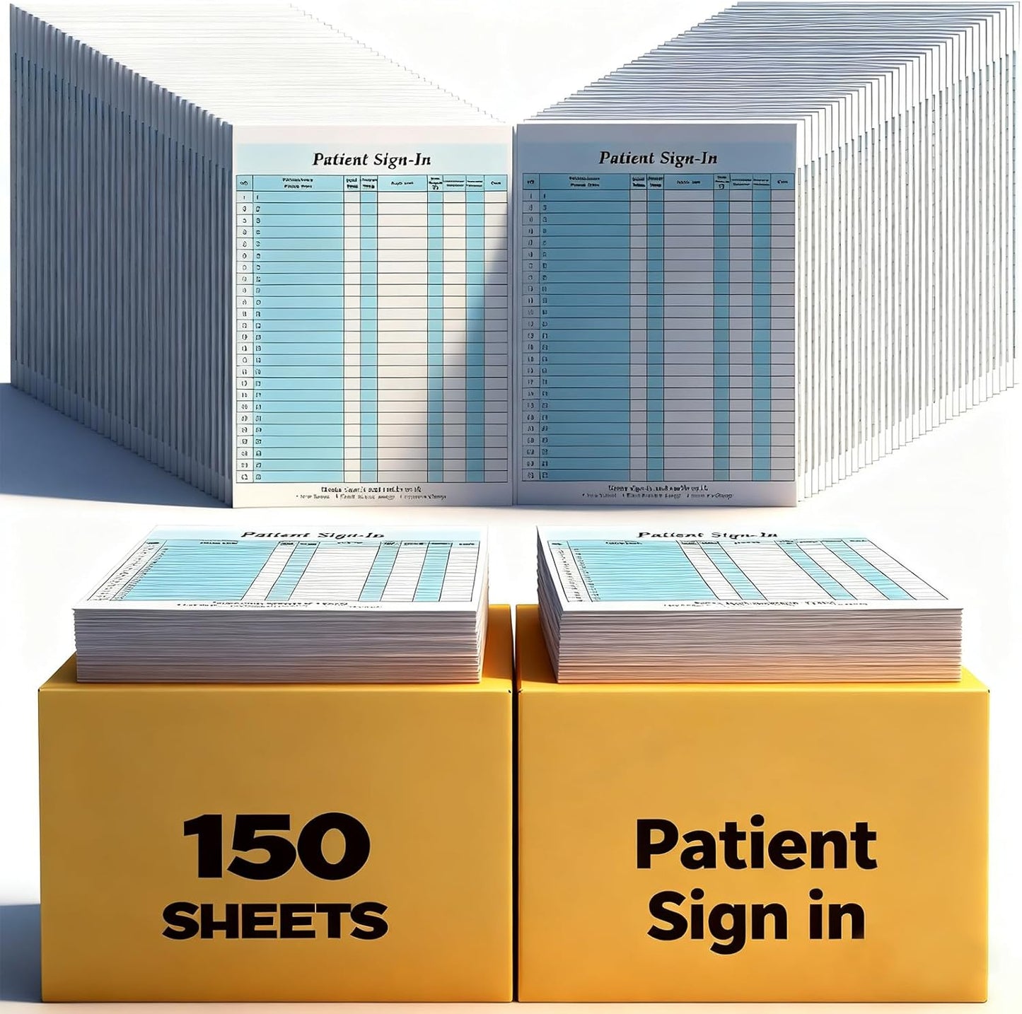 150 Pack Patient Sign in Sheets for Doctor and Dental Offices