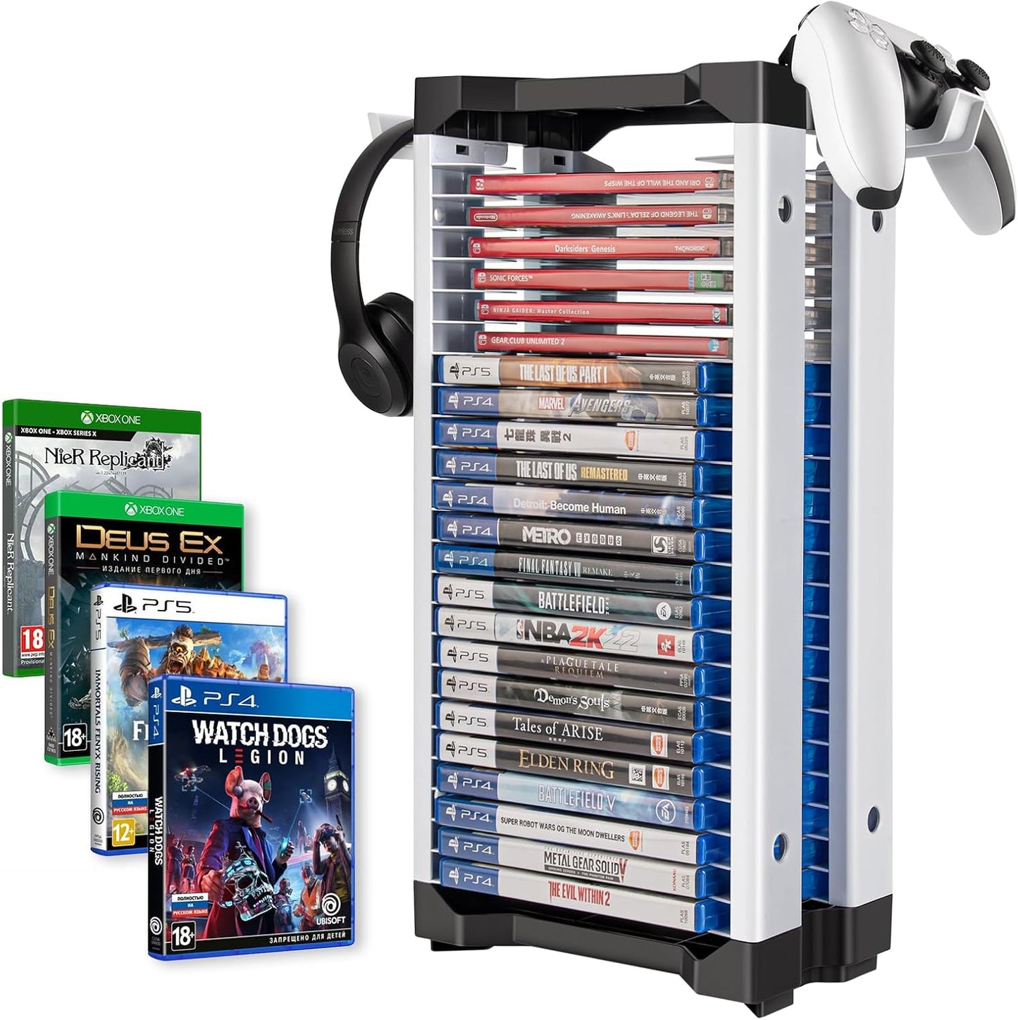 ASFSKY Video Game Storage Tower - 24 Game Holder Stand Review