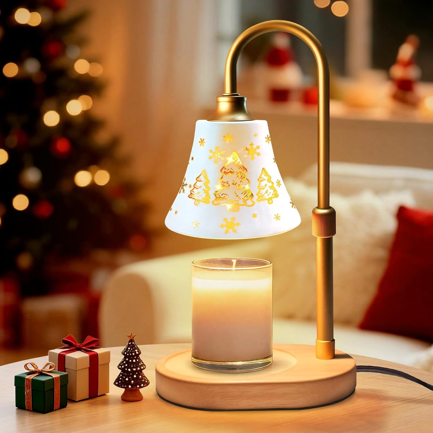 Candle Warmer Lamp with Timer Dimmer for Cozy Holiday Vibes