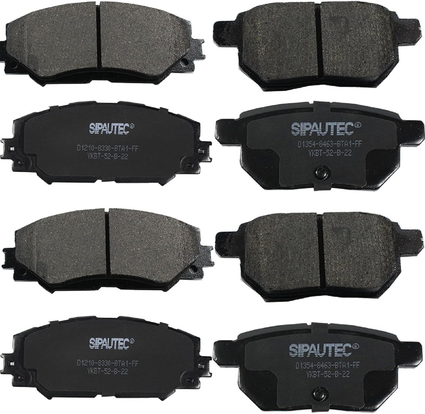 SIPAUTEC Front and Rear Ceramic Disc Brake Pads for Scion XB