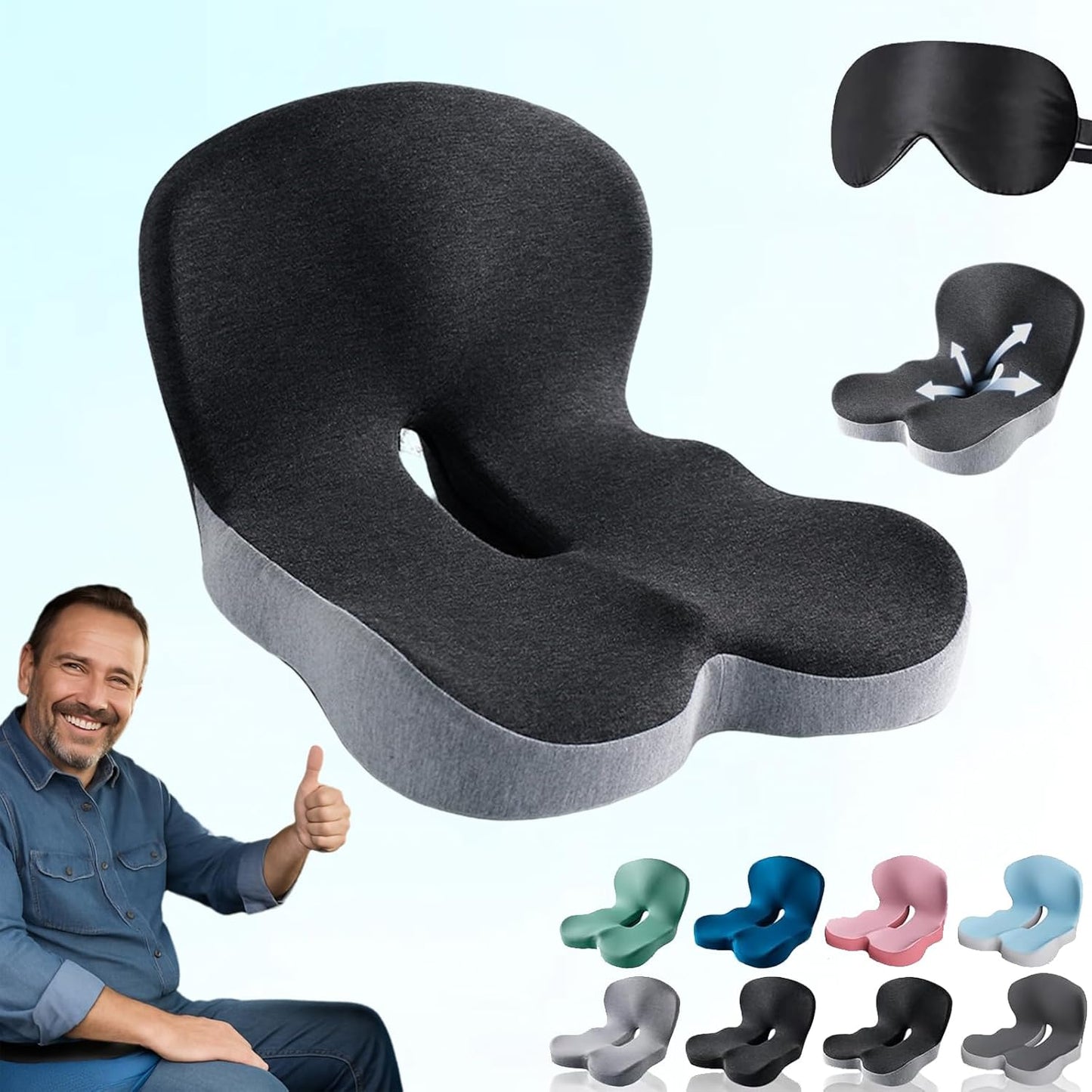 DuoAlign Orthopedic Cushion for Pain Free Driving Comfort