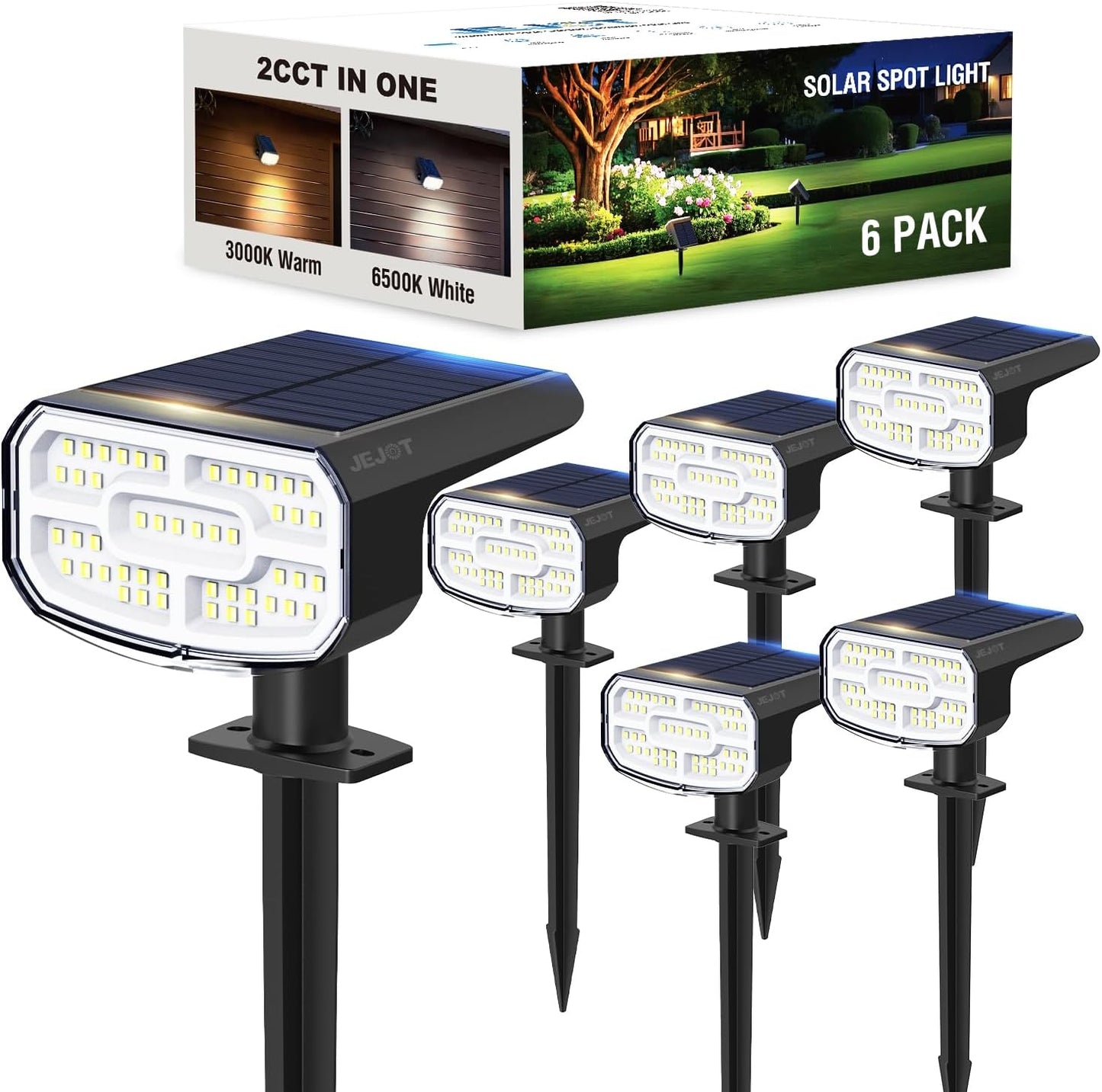 Solar Spot Lights Outdoor Waterproof IP65 for Bright Gardens