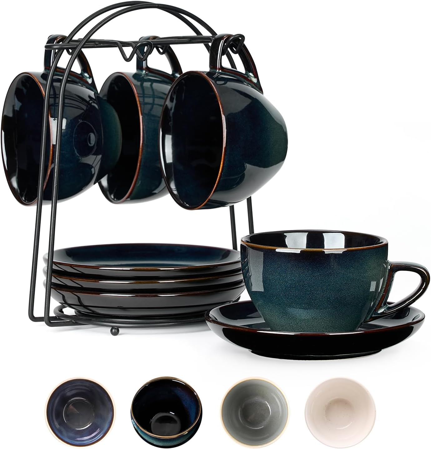 SIDUCAL Espresso Cups Set of 4 - Perfect for Coffee Lovers