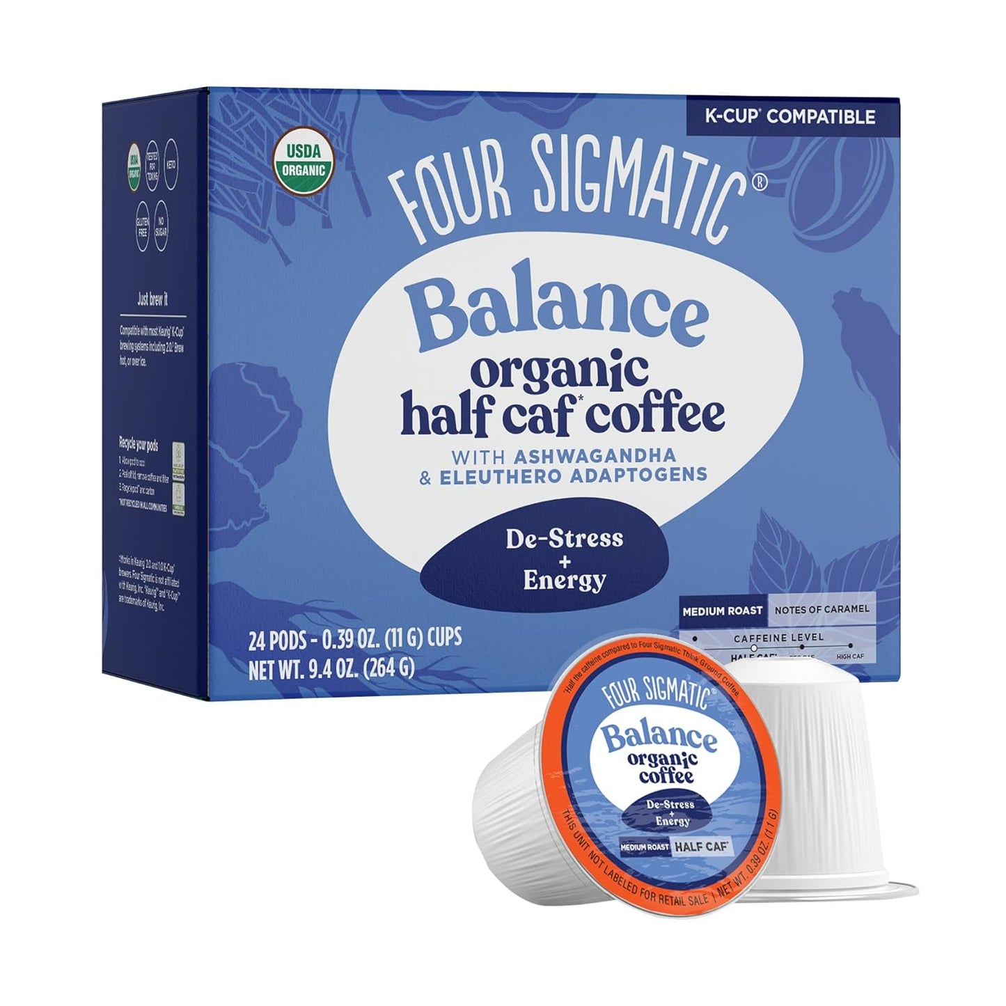Four Sigmatic Adaptogen Coffee K-Cups | Immune Support & Stress Relief