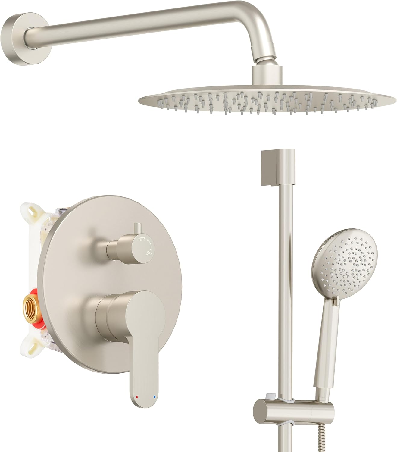 Gabrylly Shower System with High Pressure 10in Rain Head