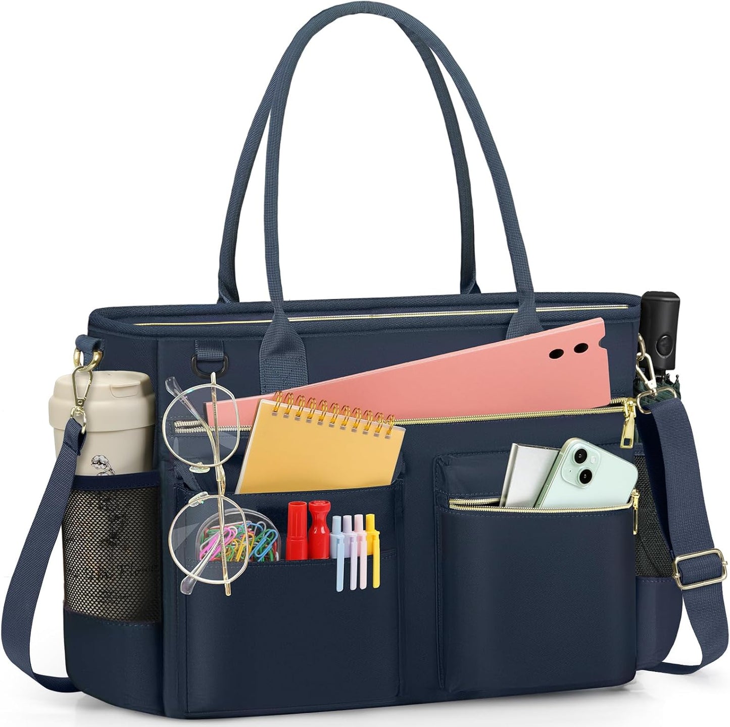 RAINSMORE Laptop Bag for Women - Stylish 15.6 Inch Tote