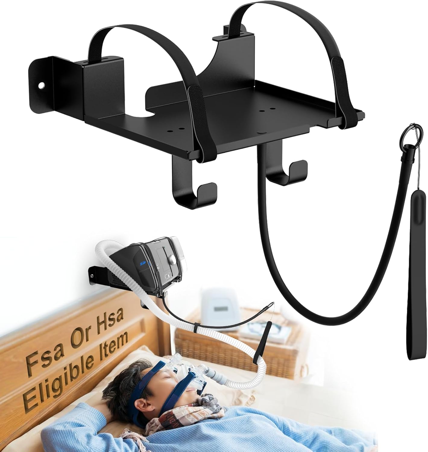 CPAP Wall Mount Shelf for ResMed AirSense 10 - Space Saver