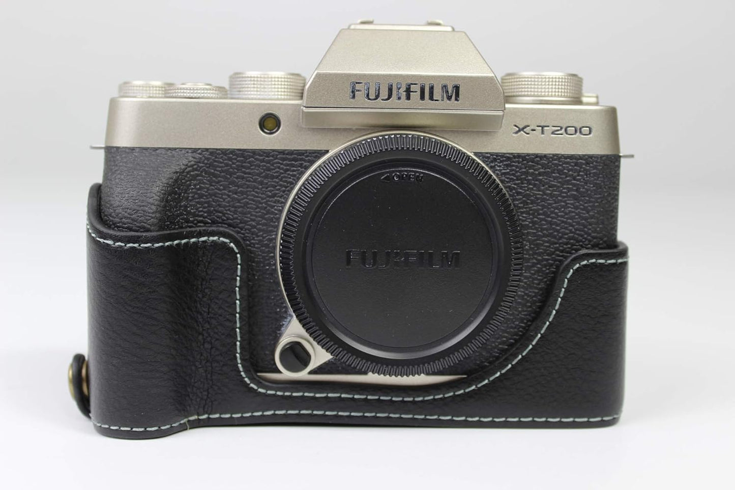 X-T200 Case - Handmade Genuine Leather Half Camera Bag Cover