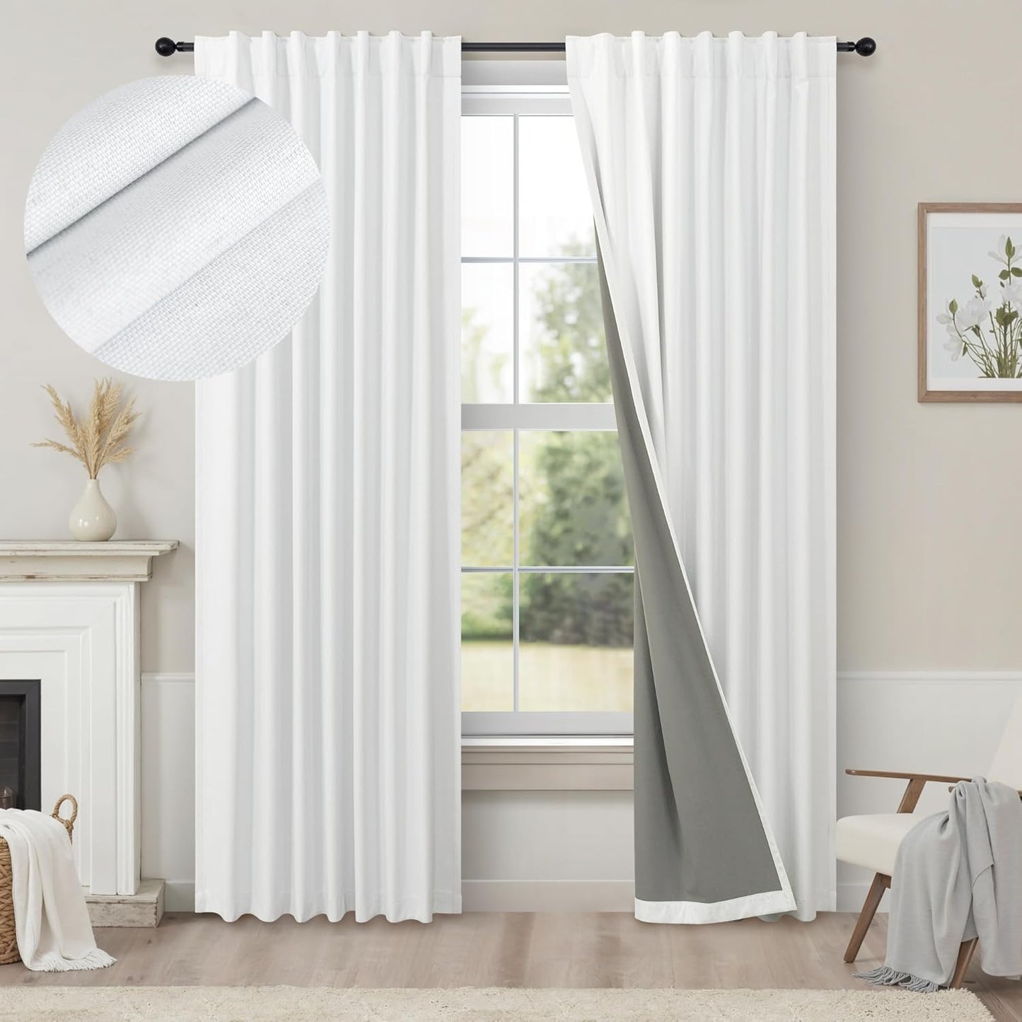 78 Inch Long Blackout Curtains for Sliding Glass Doors - 2 Panels