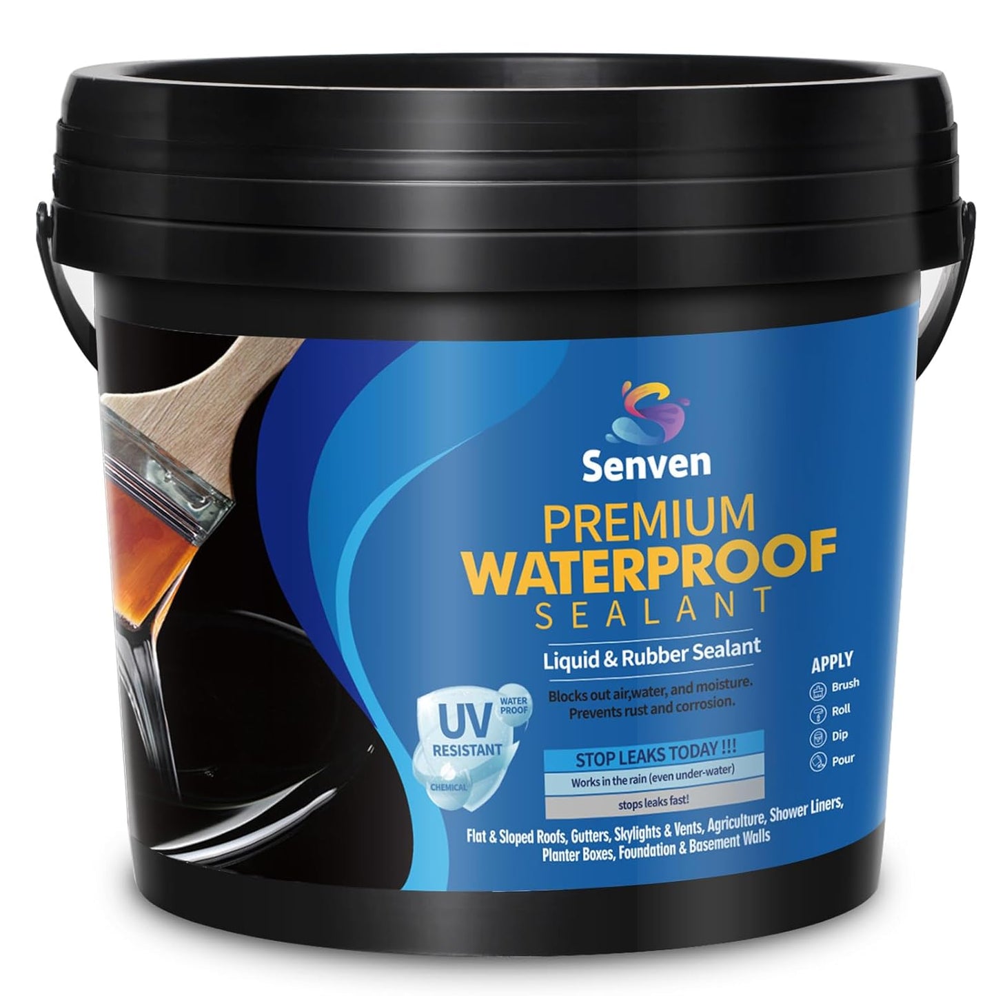 Waterproof Sealant for Roofs, Foundations, and Walls - 1 Gallon