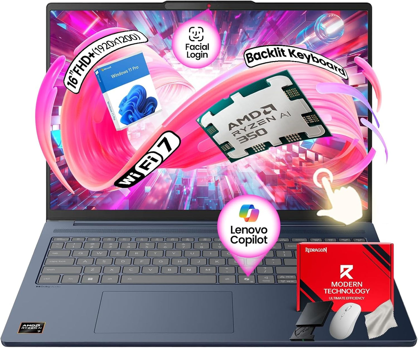Lenovo IdeaPad Copilot+ Business Laptop with 16in Touchscreen